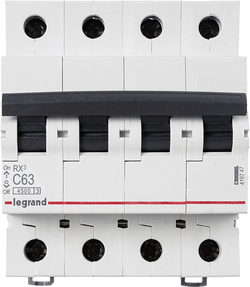 RX3 419741 Автоматический выключатель четырехполюсный 16А (4.5 кА, C) Legrand - фото №6