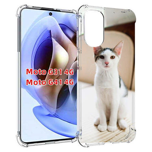 Чехол MyPads порода кошка эгейская для Motorola Moto G31 4G / G41 4G задняя-панель-накладка-бампер