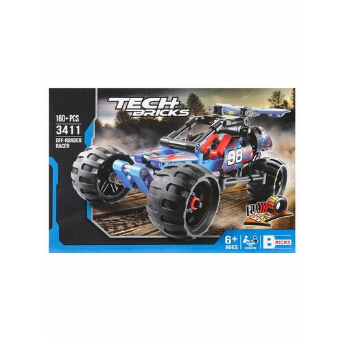 Конструктор машина с инструментами в /п 22 дет. синяя