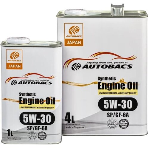 Моторное масло Autobacs Engine Oil Sintetic 5W-30, 5 л