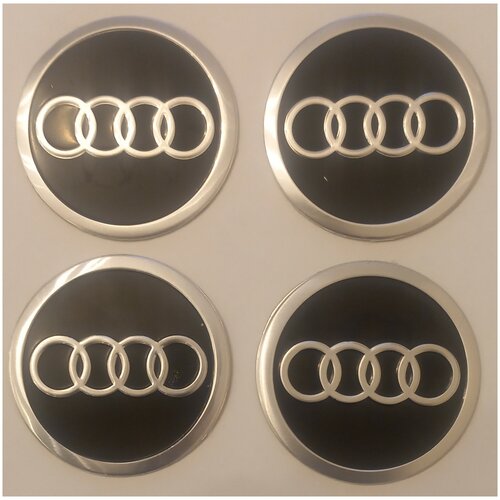 Наклейки на колесные диски Audi Ауди / Наклейки на колесо / Наклейка на колпак / D 60 mm