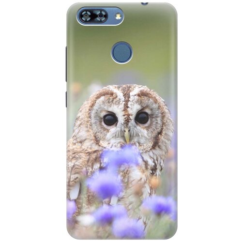 фото Cиликоновый чехол на zte blade v9 vita / зте блейд в9 вита с принтом "сова и васильки" gosso