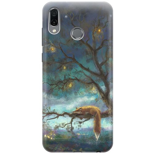 фото Re:pa накладка transparent для huawei honor play с принтом "лиса на дереве"