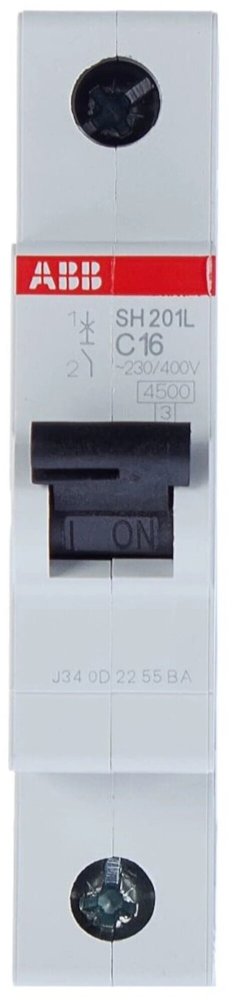 Автоматический выключатель ABB SH201L 1P 32А тип С 4,5 кА 220/380 В - фотография № 5