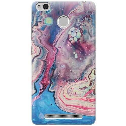 фото Cиликоновый чехол на xiaomi redmi 3 pro / сяоми редми 3 про с принтом "разноцветный мрамор" gosso