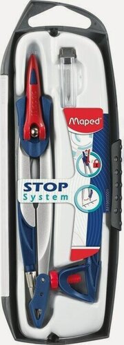 Изображение товара Готовальня MAPED STOP SYSTEM 3предмета, ударопрочный футляр