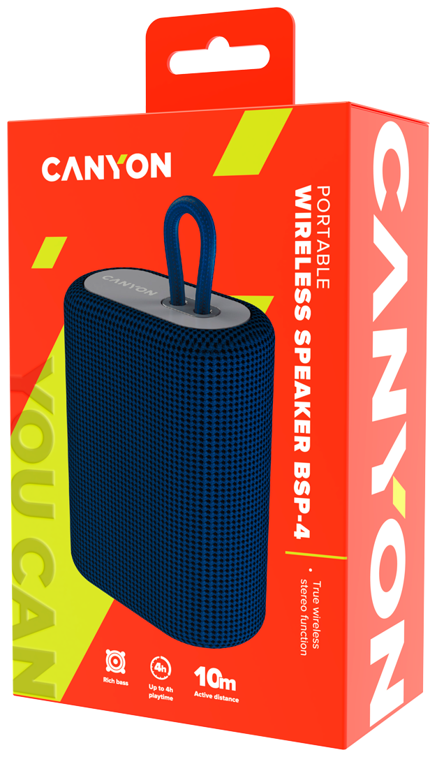 Портативная акустика Canyon CNE-CBTSP4BL синий - фото №2