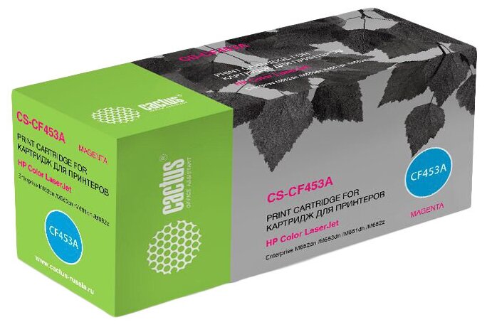 Картридж лазерный Cactus Cs-cf453a пурпурный (10500стр.) для HP Color LJ Ent M652dn/M653dn/M681dh