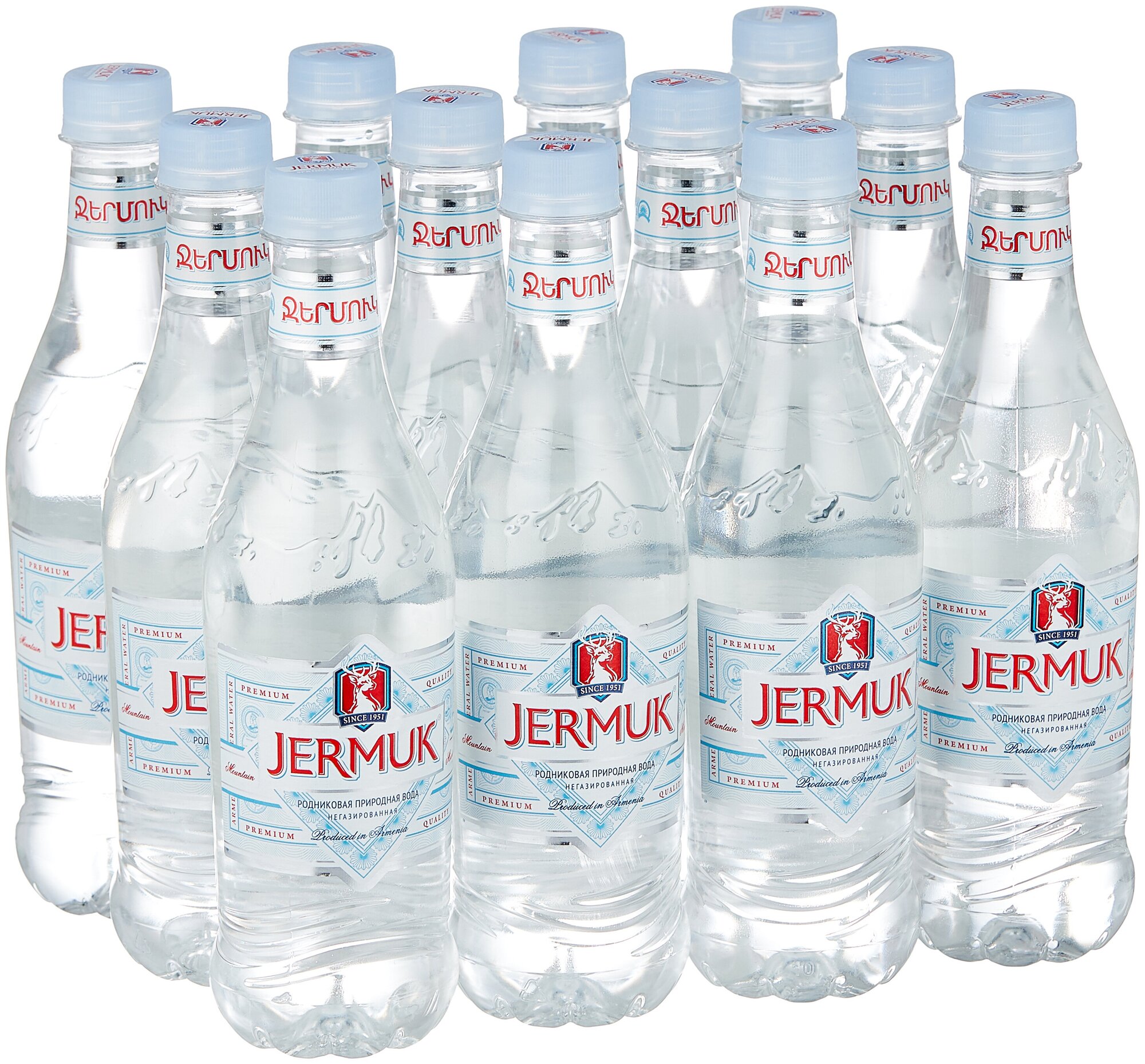 Вода родниковая природная питьевая Jermuk Mountain негазированная, ПЭТ, 12 шт. по 0.5 л - фотография № 1