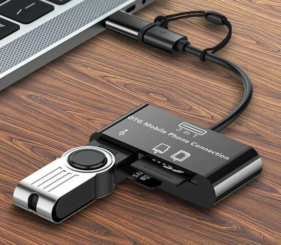 Картридер 5 в 1 универсальный USB Type C Micro USB, устройство для чтения SD-карт памяти, U-диск, OTG адаптер, конвертер для планшетов