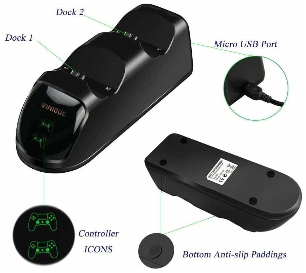 Зарядная станция Oivo PS4 DualShock Charging P4889 - фото №12