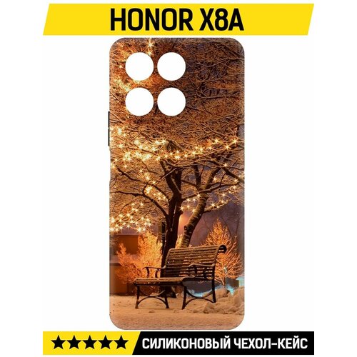 Чехол-накладка Krutoff Soft Case Зимний парк для Honor X8a черный
