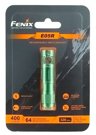 Брелок Fenix E05R green - фотография № 15