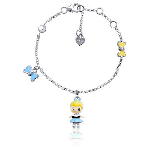 фото Uma & umi детский серебряный браслет на цепи ляля umi dolls 419564800604, 16.5 см, 4.25 г