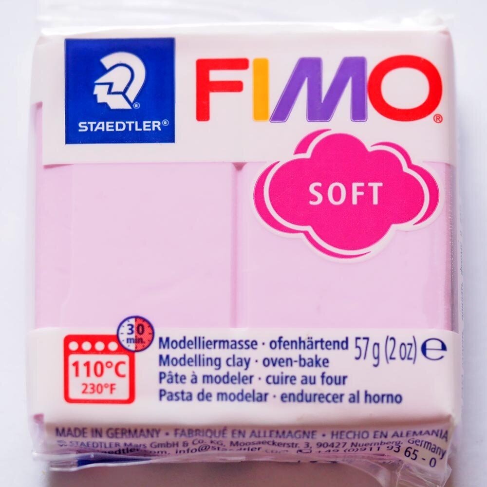 Полимерная глина Fimo Soft 8020-205 пастельно-розовый (light pink) 57 г, цена за 1 шт.