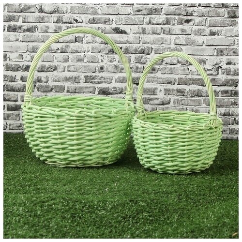 Набор корзин, 2 шт, 24х13х26 см, 19х11х22 см, ива