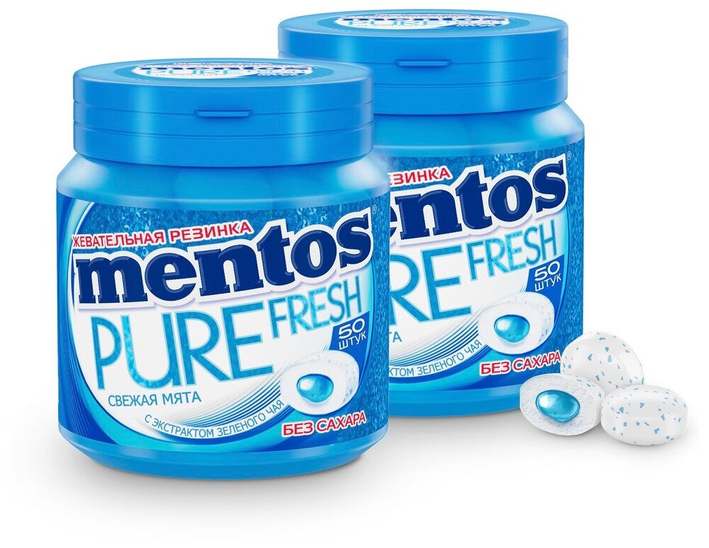 Жевательная резинка MENTOS Pure fresh Свежая мята 100 г