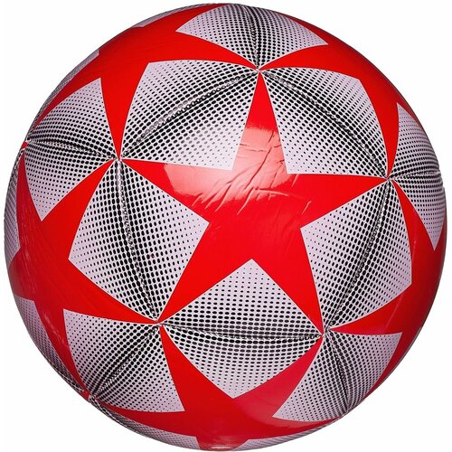 Футбольный мяч Junfa с красными звездами 22-23 см