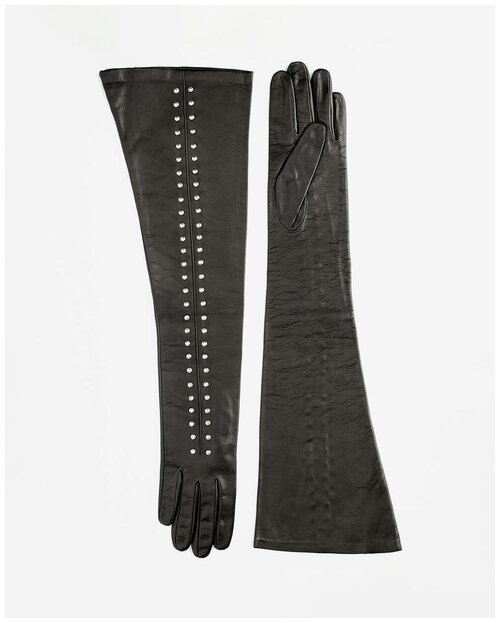 Перчатки , демисезон/зима, натуральная кожа, размер 7, черный