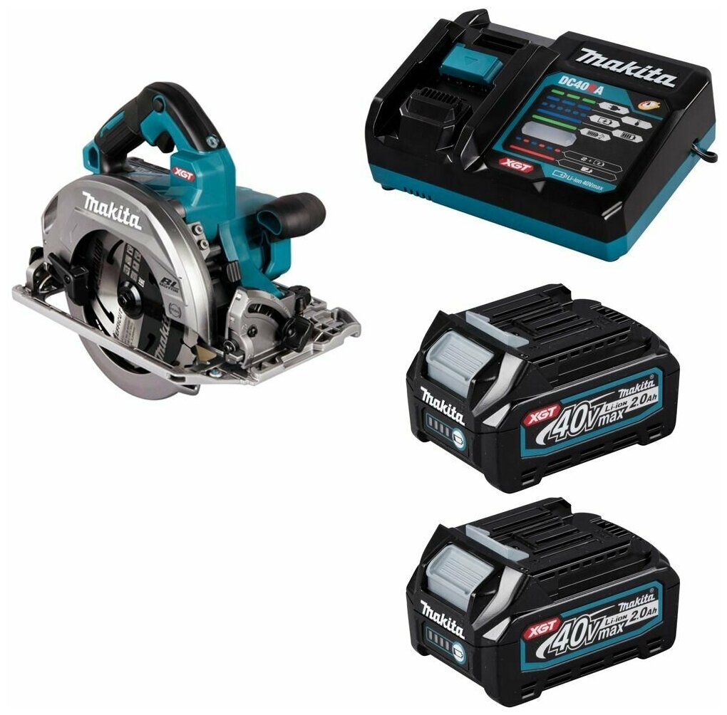 Пила дисковая аккумуляторная 190мм 40В XGT Li-Ion 2х2Ач Makita HS004GA201