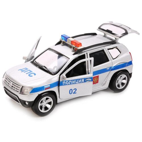 Машинка ТЕХНОПАРК Renault Duster Полиция (DUSTER-P) 1:32, 12 см, белый