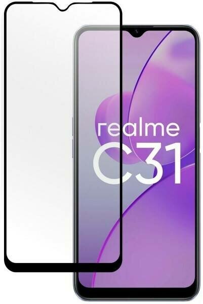 Защитное стекло Full Glue PERO для Realme C31 (Черный)