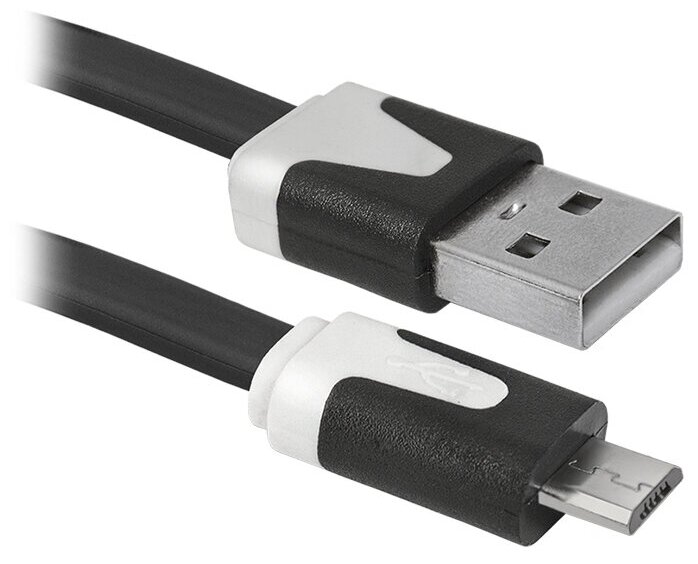 Кабель Defender USB08-03P USB2.0 (A) - microUSB (B), 1м, черный (арт. 270537)