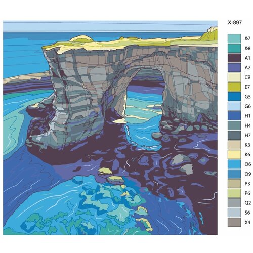 Картина по номерам X-897 Морской прибой. Пейзаж 70х70 картина по номерам x 905 морской пейзаж 60х80