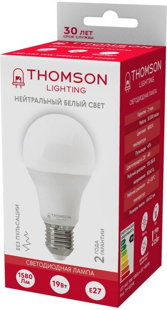 Лампа светодиодная THOMSON 19Вт E27 1580Лм 4000K груша