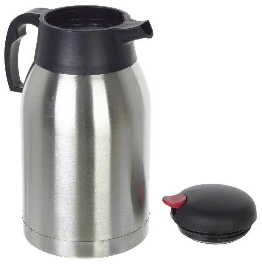 Термос/Кофейник для чая кофе для напитков/Термос металлический вакуумный LS-008/1200мл - фотография № 3