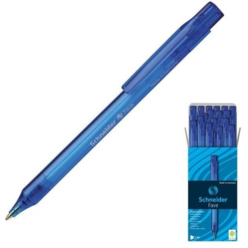 Ручка шариковая автоматическая Schneider "Fave", 1 мм, 50 шт, синий