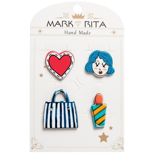 фото Набор брошей с цанговым зажимом бабочка гламурный стиль mark rita mr- 70 113-352227