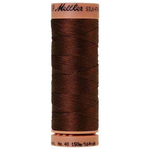 Нить для машинного квилтинга SILK-FINISH COTTON 40, 150 м 100% хлопок 0173 Friar Brown ( 9136-0173 )