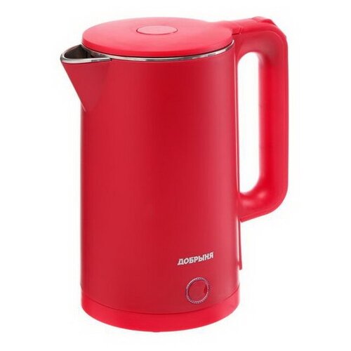 Чайник Добрыня DO-1245R, red чайник электрический добрыня do 1245r 1 8л 2000вт двойная стенка пл нжс красный