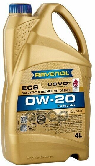 Ravenol Моторное Масло Ravenol Ecs Ecosynth Sae 0W-20 ( 4Л) New