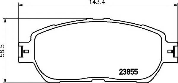 Колодки дисковые передние для toyota previa 3.0 00-05, lexus es 3.0/3.3 01-06 Textar 2385501