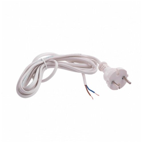 Шнур электрический соединительный, для настольной лампы, 1.7 м, 120 Вт, белый, тип V-1 Сибртех (арт. 96010)