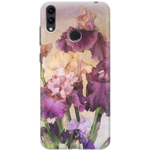 фото Re:paчехол - накладка artcolor для honor 8c с принтом "фиолетовые цветы"