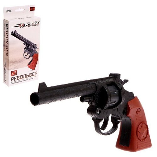 Револьвер X-FORCE, стреляет 8-ми зарядными пистонами игрушка револьвер форма юный стрелок с 172 ф черный коричневый