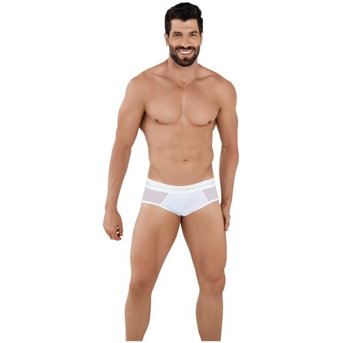 Мужские трусы брифы белые с сетчатой вставкой Clever BERNA BRIEF 103001 S (44)