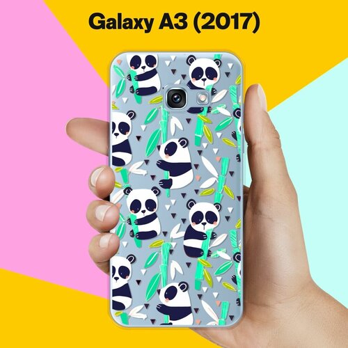 Силиконовый чехол на Samsung Galaxy A3 (2017) Панда / для Самсунг Галакси А3 2017