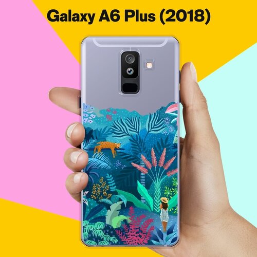 Силиконовый чехол на Samsung Galaxy A6 Plus (2018) Цветы 20 / для Самсунг Галакси А6 Плюс