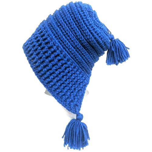 фото Шапка-ушанка женская вязаная с кисточками k.ufman