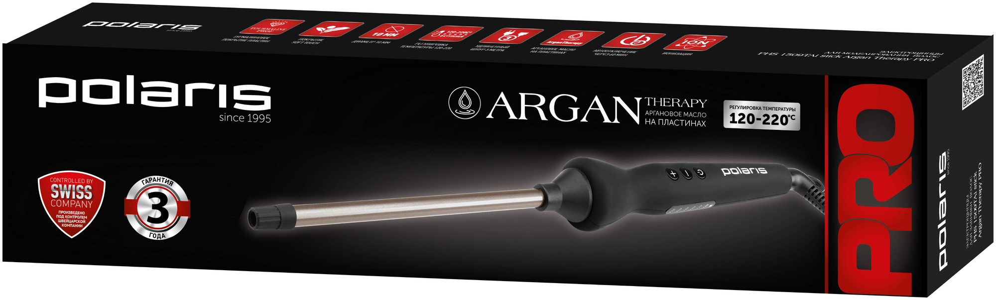 Щипцы для завивки волос Polaris PHS 1509TAi stick Argan Therapy PRO . - фотография № 4