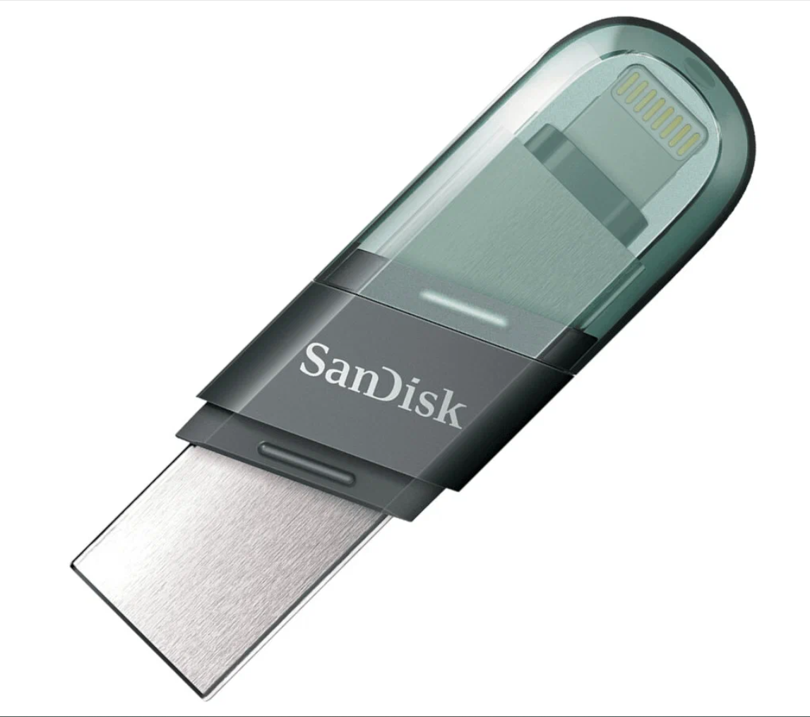 Флеш накопитель для iPhone SanDisk iXpand Flash Drive Flip 128gb 2 разъема USB3.1+lightning