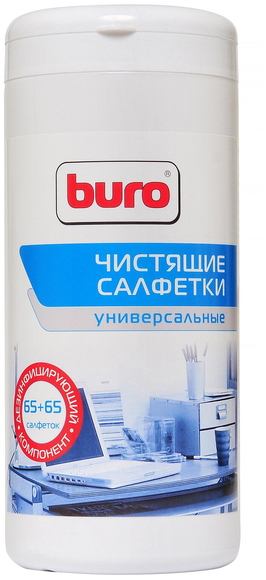 Buro BU-Tmix влажные салфетки+сухие салфетки 130 шт. для оргтехники