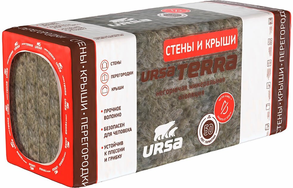 Утеплитель URSA Terra 100х610х1200 мм 366 кв. м