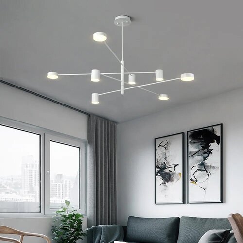 Современный светодиодный подвесной светильник в скандинавском стиле белый