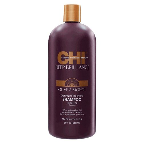 CHI шампунь Deep Brilliance Olive & Monoi Neutralizing, 946 мл помада для укладки волос chi deep brilliance 54 гр