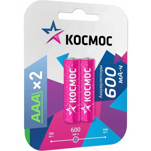 Батарейки-аккумулятор Космос - тип AAA-600mAh, 1.2В, 30 упаковок по 2 шт.